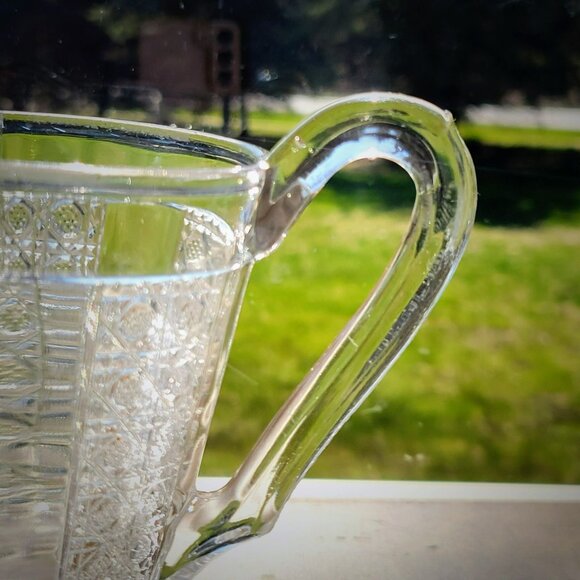 Antique EAPG Glass Creamer George Duncan & Sons Paneled Cane c.1880s USA Made - Picture 5 of 8